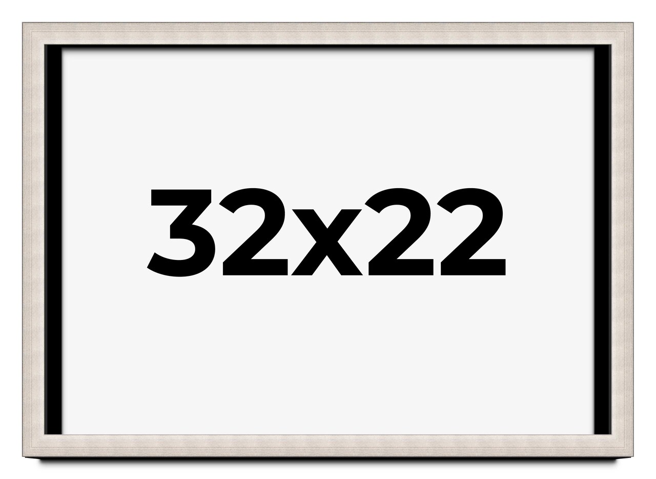 22x32 Minimalist Shadow Box Picture Frame with UV-Resistant Acrylic & Acid Free Backing, Available in 5 Finishes - Black, Brown, Gold, Silver, White